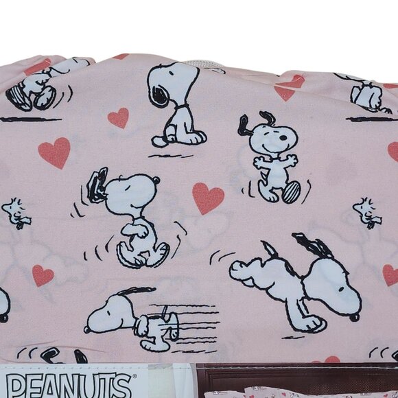 Peanuts Snoopy Queen Sheet Set By Berkshire Pink With Hearts Valentines Day - Picture 6 of 7